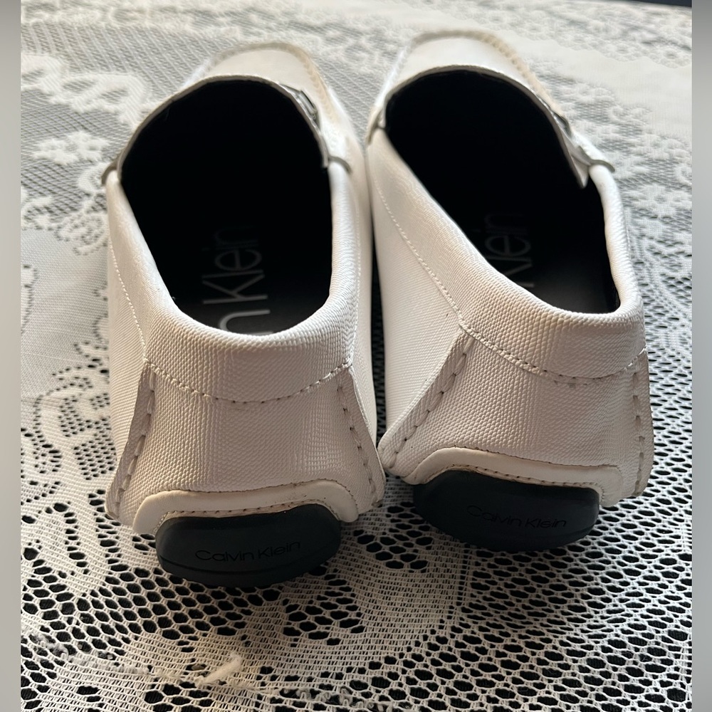 Calvin Klein Elegant White Men's Loafers - Picture 4 of 6